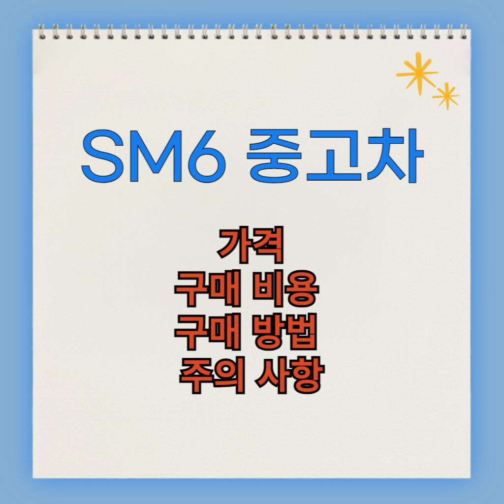 SM6 중고차 구매 비용