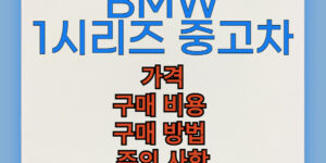 BMW 1시리즈 중고차 구매 비용