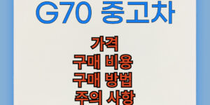 제네시스 G70 중고차 구매 비용