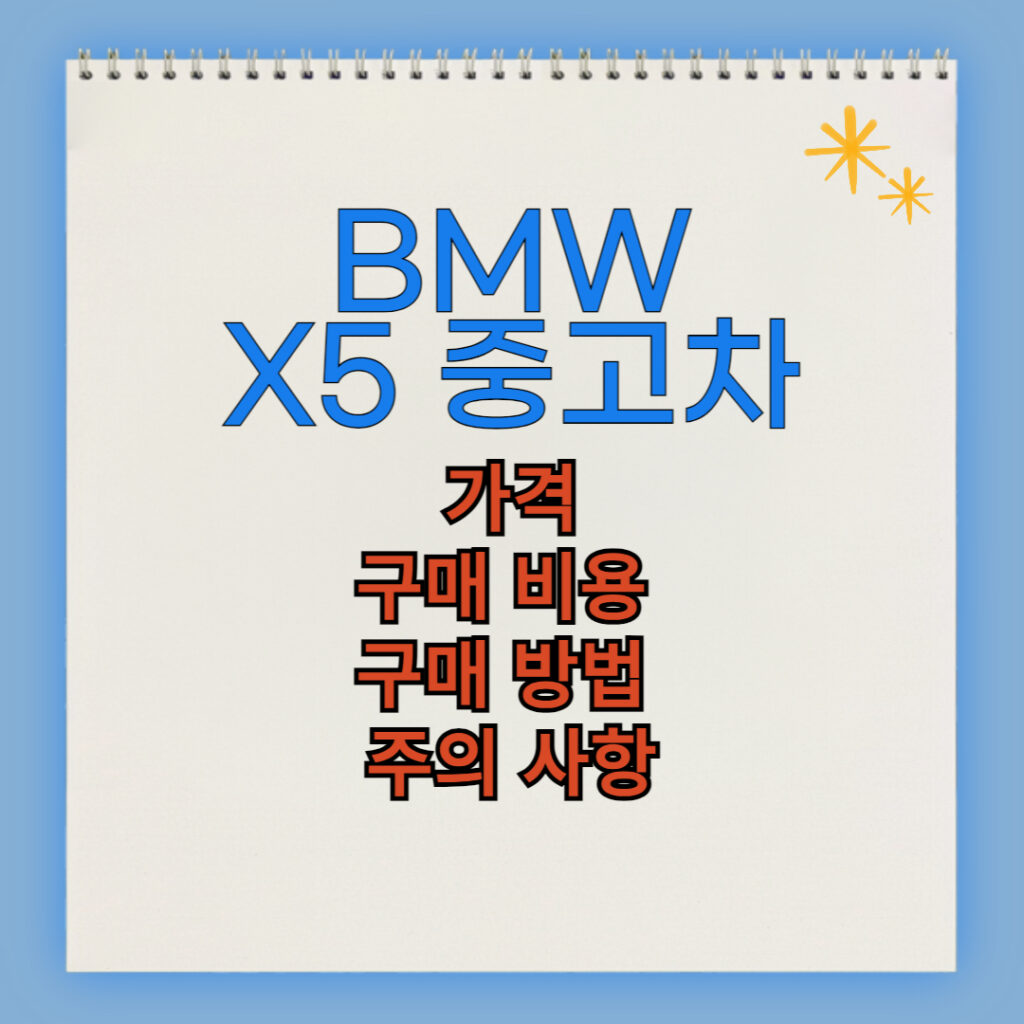 BMW X5 중고차 구매 비용